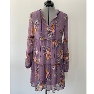 Xhilaration - Purple floral boho dress - size Medium
